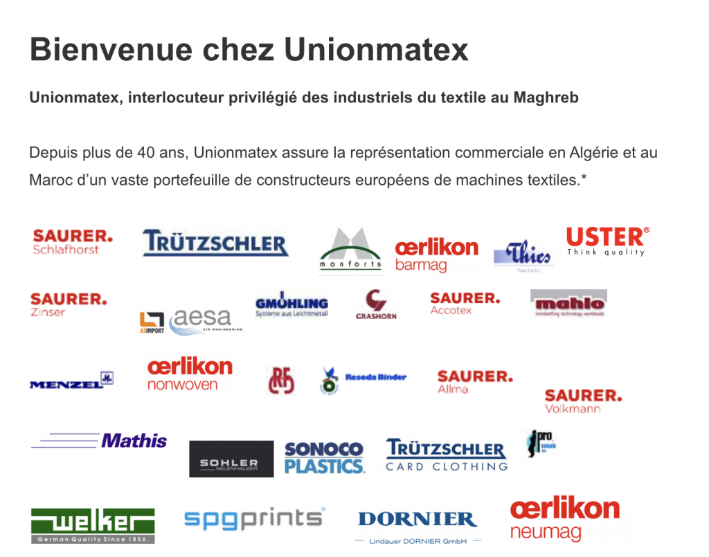 Unionmatex website